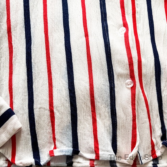 Crescent | Striped Patriotic Button Down Shirt - Picture 7 of 9